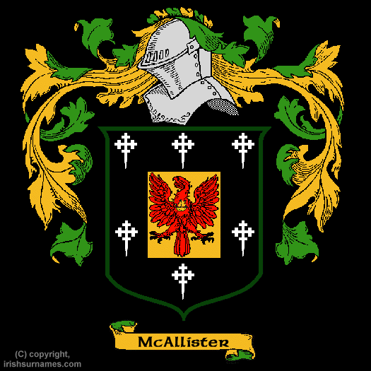 Click Here to view McAllister family crest gifts
