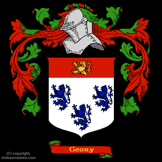 Geary Family Crest Postcard by