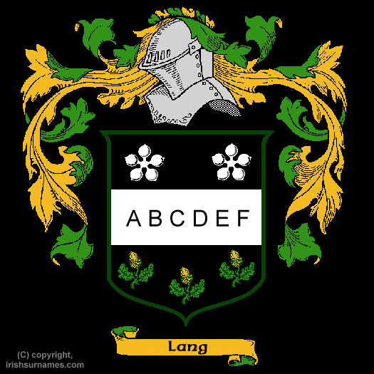 Lang Coat of Arms, Family Crest - Click here to view