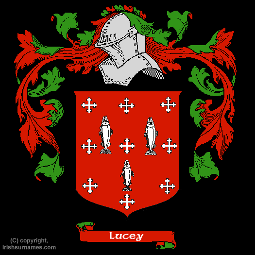 Lucey Coat of Arms, Family Crest - Click here to view