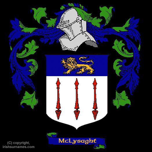 Mclysaght Coat of Arms, Family Crest - Click here to view