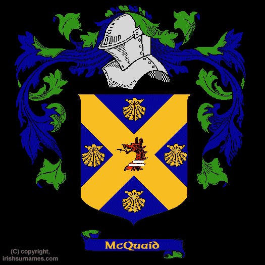 Mcquaid Coat of Arms, Family Crest - Click here to view