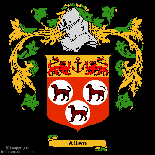 Allen Coat of Arms, Family Crest - Click here to view