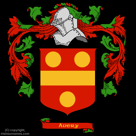 Avery Coat of Arms, Family Crest - Click here to view