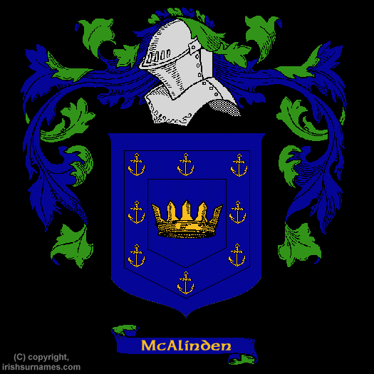 McAlinden Coat of Arms, Family Crest - Click here to view