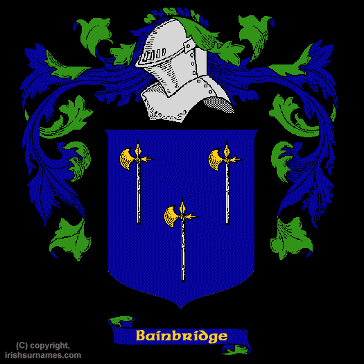 Bainbridge Family Crest, Click Here to get Bargain Bainbridge Coat of Arms Gifts