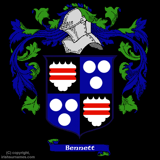 Bennett Family Crest, Click Here to get Bargain Bennett Coat of Arms Gifts