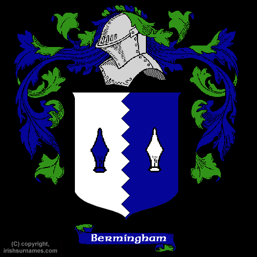 Bermingham Family Crest, Click Here to get Bargain Bermingham Coat of Arms Gifts