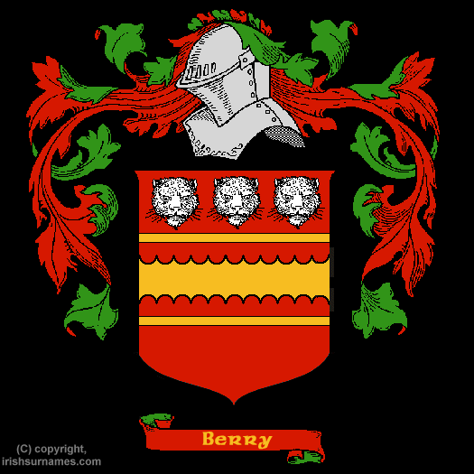 Berry Coat of Arms, Family Crest - Click here to view