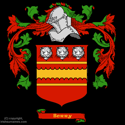 Berry Family Crest, Click Here to get Bargain Berry Coat of Arms Gifts