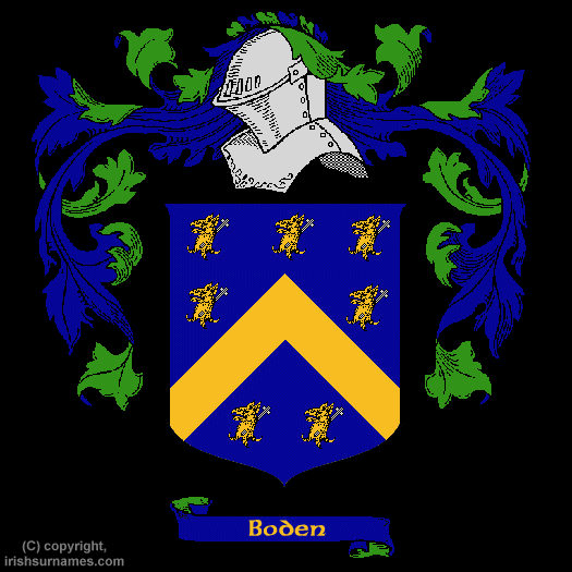 Boden Coat of Arms, Family Crest - Click here to view