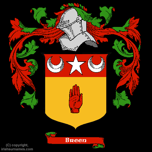 Breen Family Crest, Click Here to get Bargain Breen Coat of Arms Gifts