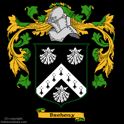 Breheny Coat of Arms, Family Crest - Click here to view