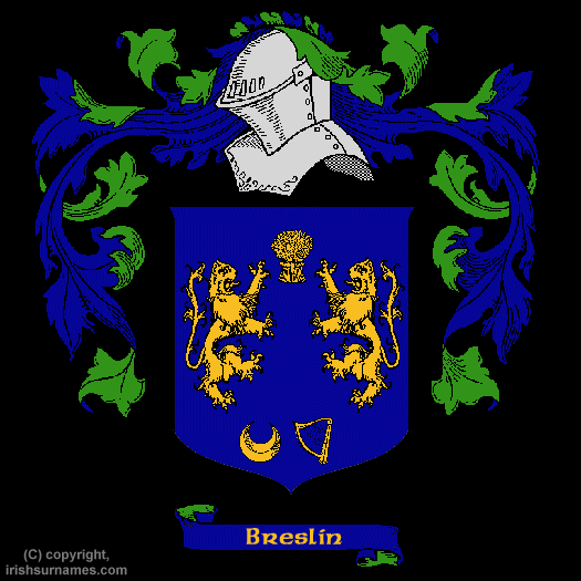 Breslin Coat of Arms, Family Crest - Click here to view