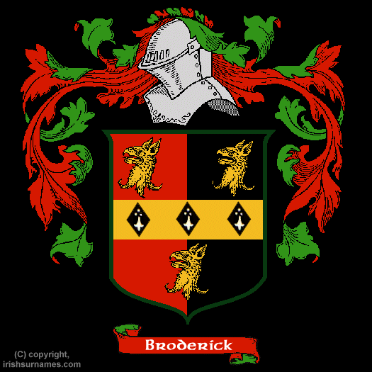 Broderick Coat of Arms, Family Crest - Click here to view