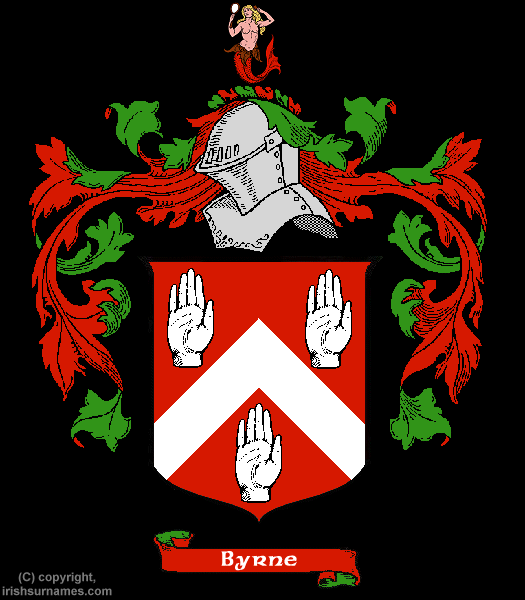 Byrne Coat of Arms, Family Crest - Click here to view