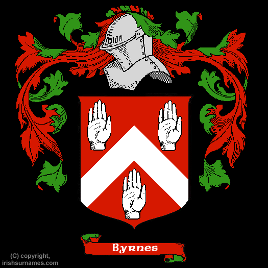 Byrnes Coat of Arms, Family Crest - Click here to view