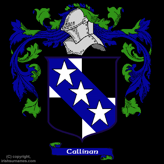 Callinan Coat of Arms, Family Crest - Click here to view
