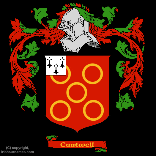 Cantwell Coat of Arms, Family Crest - Click here to view