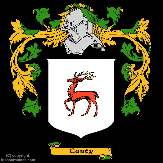 Carty Family Crest, Click Here to get Bargain Carty Coat of Arms Gifts