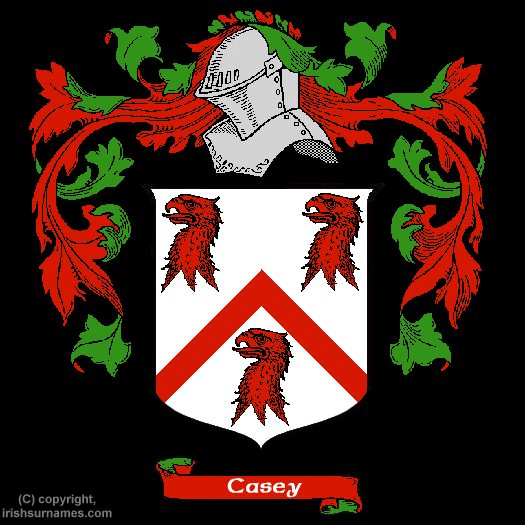 Casey Coat of Arms, Family Crest - Click here to view