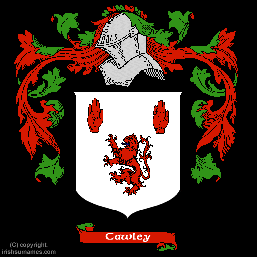 Cawley Coat of Arms, Family Crest - Click here to view