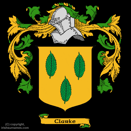 Clarke Coat of Arms, Family Crest - Click here to view
