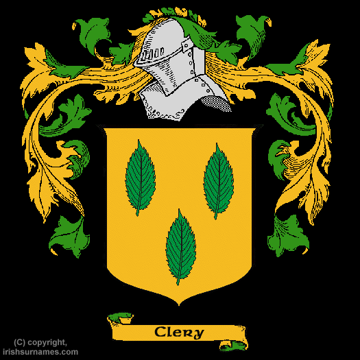 Clery Coat of Arms, Family Crest - Click here to view