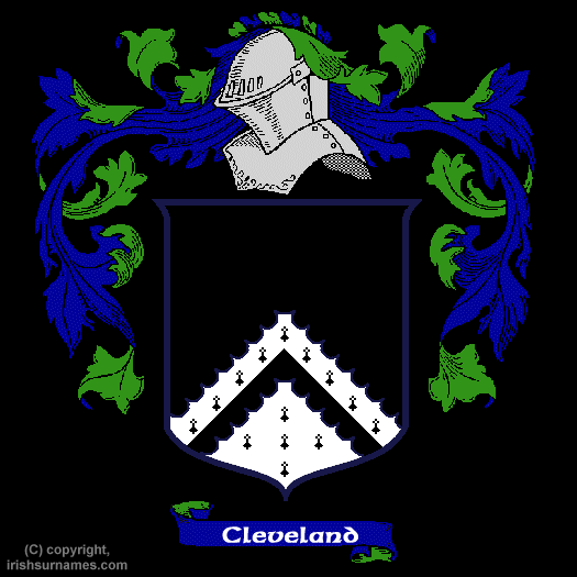 Cleveland Family Crest, Click Here to get Bargain Cleveland Coat of Arms Gifts