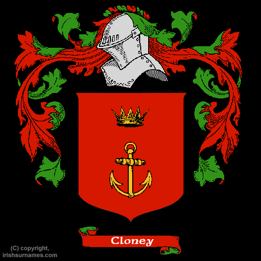 Cloney Coat of Arms, Family Crest - Click here to view