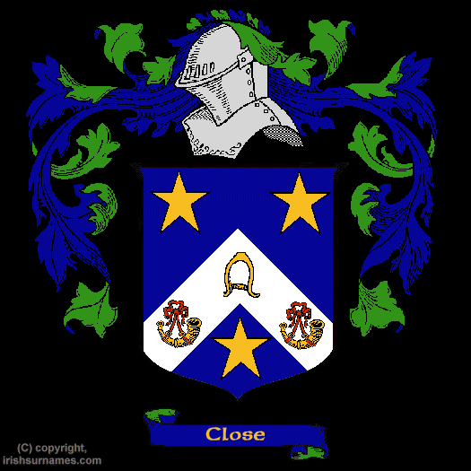 Close Family Crest, Click Here to get Bargain Close Coat of Arms Gifts