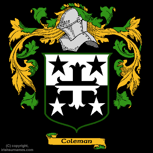 Coleman Coat of Arms, Family Crest - Click here to view
