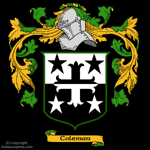 Coleman Family Crest, Click Here to get Bargain Coleman Coat of Arms Gifts