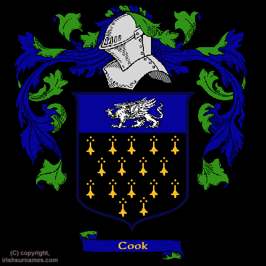 Cook Coat of Arms, Family Crest - Click here to view