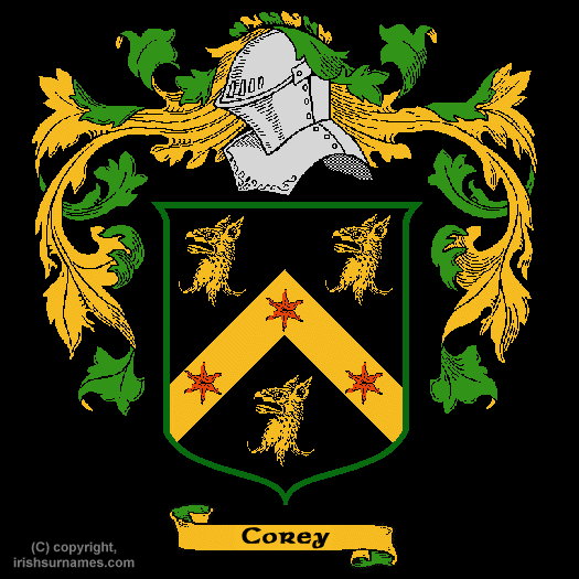Corey Coat of Arms, Family Crest - Click here to view