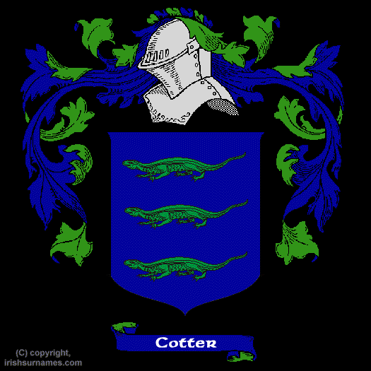 Cotter Coat of Arms, Family Crest - Click here to view