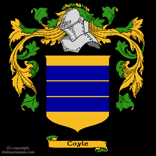 Coyle Family Crest, Click Here to get Bargain Coyle Coat of Arms Gifts