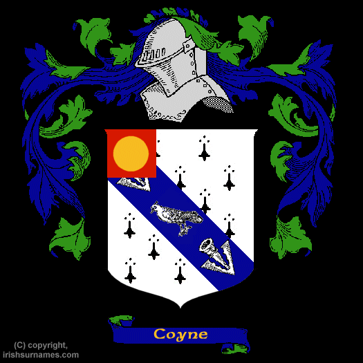 Coyne Coat of Arms, Family Crest - Click here to view