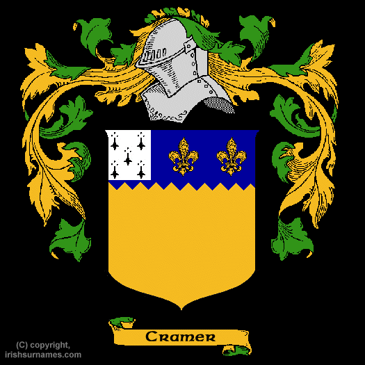 Cramer Family Crest, Click Here to get Bargain Cramer Coat of Arms Gifts