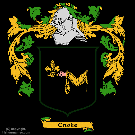 Croke Family Crest, Click Here to get Bargain Croke Coat of Arms Gifts