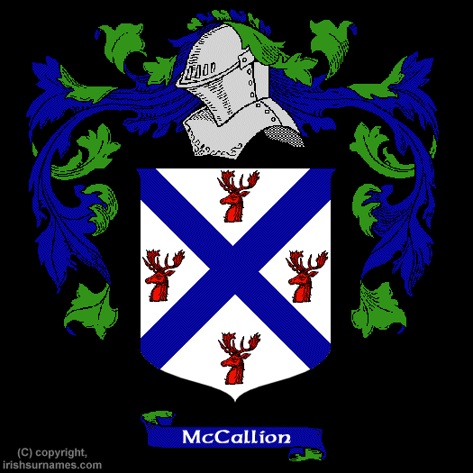 McCallion Coat of Arms, Family Crest - Click here to view