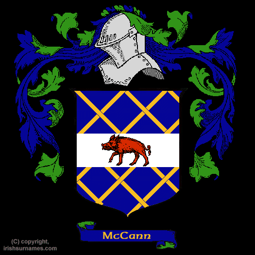 McCann Family Crest, Click Here to get Bargain McCann Coat of Arms Gifts