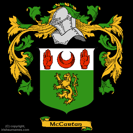 McCartan Family Crest, Click Here to get Bargain McCartan Coat of Arms Gifts