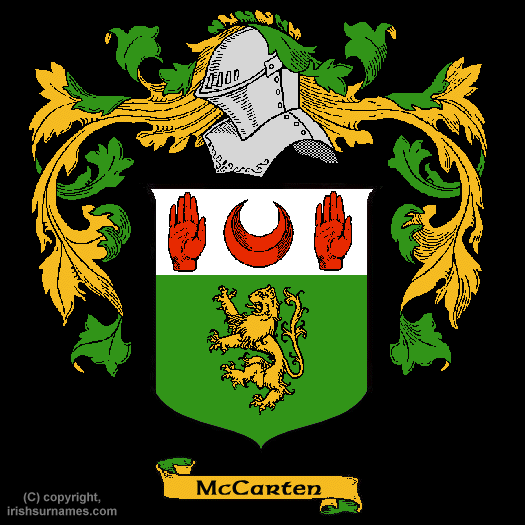 McCarten Coat of Arms, Family Crest - Click here to view