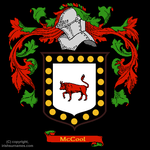 McCool Family Crest, Click Here to get Bargain McCool Coat of Arms Gifts