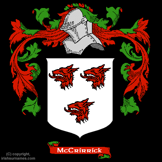 Mccrirrick Coat of Arms, Family Crest - Click here to view