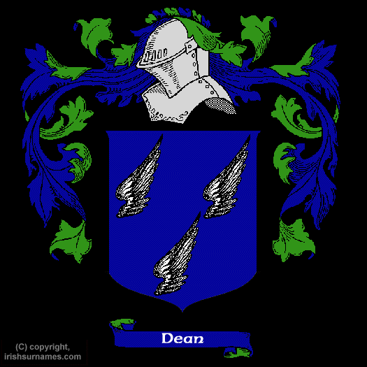 Dean Coat of Arms, Family Crest - Click here to view