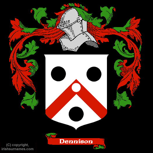 Dennison Coat of Arms, Family Crest - Click here to view