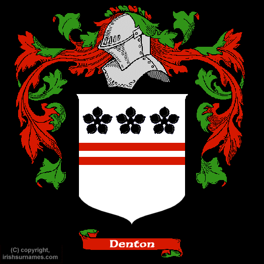 Denton Coat of Arms, Family Crest - Click here to view