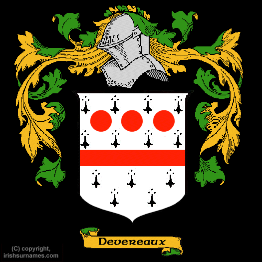 Devereaux / Coat of Arms, Family Crest - Click here to view